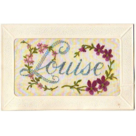 n°8755 - Carte Brodée - Prénom : Louise