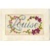 n°8755 - Carte Brodée - Prénom : Louise