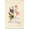 n°8759 - Carte Brodée - From a Sincere Friend - Drapeau Anglais