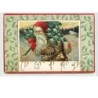 n°878 - Carte Gaufrée - Christmas Greetings- Père Noël