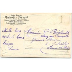 n°8790 - Carte Fantaisie Gaufrée - Bonne Santé - Cochon - Enfant facteur