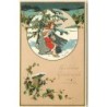 n°8792 - Carte Fantaisie Gaufrée - Femme et son enfant dans un médaillon