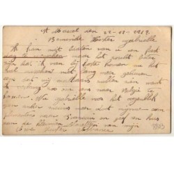n°8803 - Carte Brodée - Sainte Catherine - Bonnet Blanc