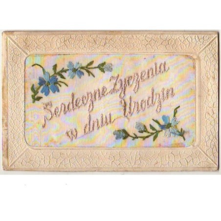 n°8812 - Carte Brodée - Serdeczne Zyczenia w dniu Urodzin
