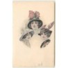 n°12452 - Portraits de trois jeunes femmes avec des chapeaux