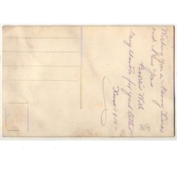 n°8854 - Carte Brodée - A Merry Christmas - Vase en Drapeaux