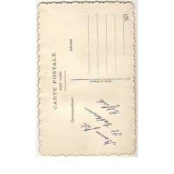 n°8861 - Carte Brodée - Fleurs et Petite Carte