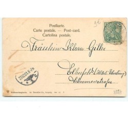 n°8887 - Carte Fantaisie - Fröhliche Weihnachten - Angelots autour du berceau d'un enfant