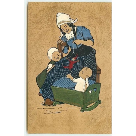 n°8923 - Carte Fantaisie - Femme jouant avec ses enfants - M.M. Vienne n°186