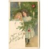 n°12461 - Joyeux Noël - Fillettes près d'un sapin