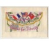 n°8952 - Carte Brodée avec rabat - United for Liberty - Drapeaux
