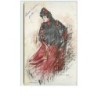n°8965 - Carte Illustrateur - Femme avec éventail - Casas n°1