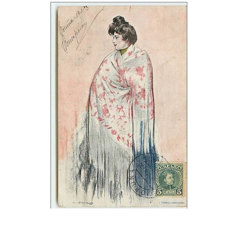 n°8967 - Carte Illustrateur - Femme - Casas n°3