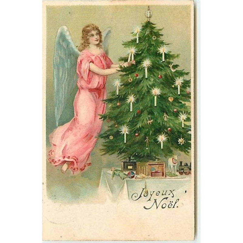 n°12463 - Joyeux Noël - Ange Gardien décorant un sapin
