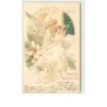 n°8986 - Carte Fantaisie - Fröhliche Weihnachten - Ange et Enfant à la Fenêtre