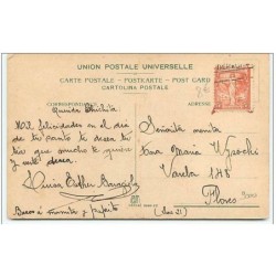 n°9000 - Carte Fantaisie - Fillette et biche ( strasses)