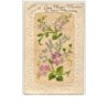 n°9006 - Carte Brodée - Sainte Marie - Fleurs