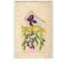 n°9007 - Carte Brodée avec Pochette - Iris