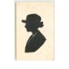 n°9014 - Carte Fantaisie - Silhouette - Femme avec un Chapeau