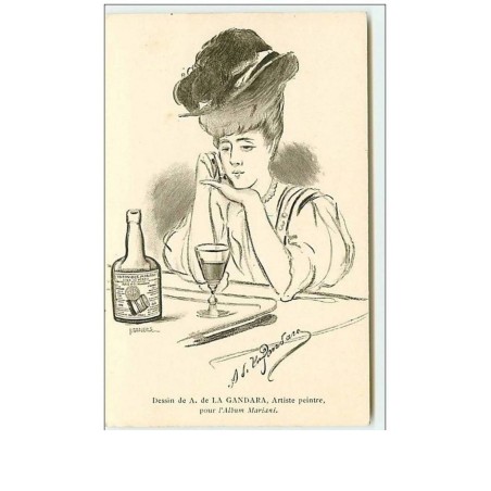 n°9032 - Carte Publicité - A.de La Gandara - Vins Mariani