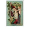n°9041 - Carte Fantaisie Gaufrée - A Merry Christmas - Santa Claus et Enfant