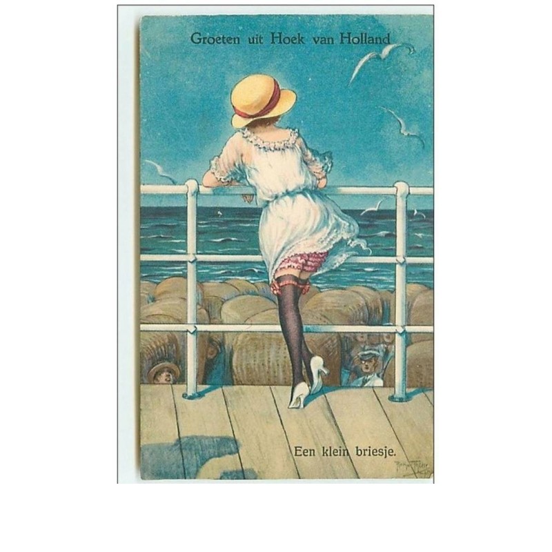 n°9063 - Arthur Thiele - Groeten uitHoek van Holland - een klein briesje