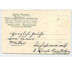n°9081 - Carte Gaufrée - Prosit Neujahr - Lutins avec un Angelot