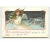 n°9091 - Fröhliche Weihnachten -Ange gardien apportant un sapin