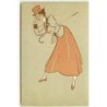 n°9227 - Carte Illustrateur Russe - Femme avec un Monocle