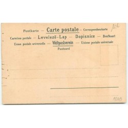 n°9249 - Carte Fantaisie - Portrait de femme sur fond rouge