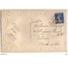n°9253 - Carte Brodée avec rabat - Roses et Drapeaux Anglais