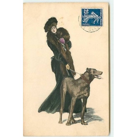 n°9278 - Carte Illustrateur - MM Vienne n°303 - Femme élégante et chien