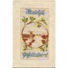 n°9302 - Carte Brodée - Hatelÿk Gefeliciteerd - Paysage sous la neige