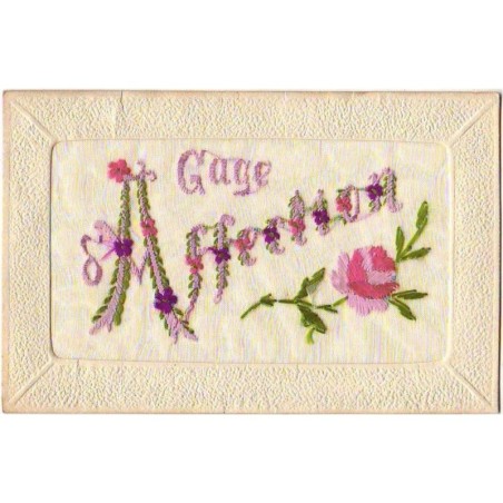 n°9304 - Carte Brodée - Gage d'Affection