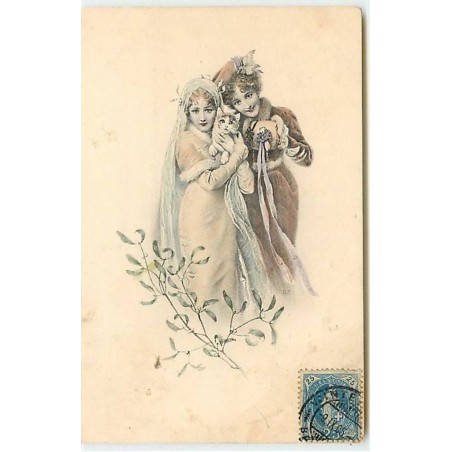 n°12484 - MM Vienne n°325 - Deux jeunes femmes câlinant un chat