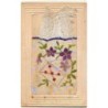 n°9306 - Carte Brodée avec Pochette - Fleurs - enveloppe