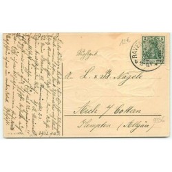 n°9336 - Carte Fantaisie Gaufrée - Fröhe Weihnachten - Scène de la nativité - Ange