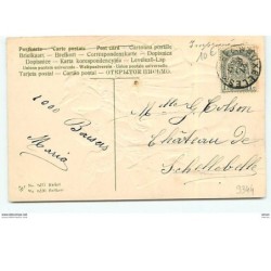 n°9344 - Carte Fantaisie Gaufrée - Bonne Année - Angelot Facteur embrassant une jeune fille