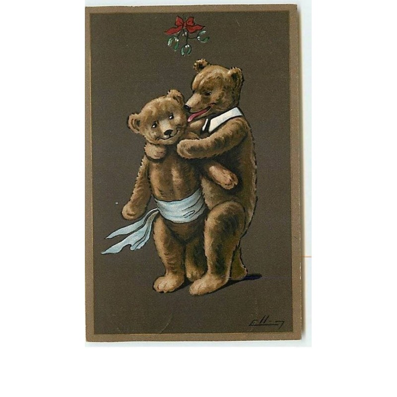 n°9375 - Carte Illustrateur - Ellam - Teddy Bear - Ours - Nounours