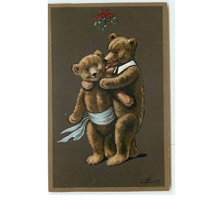 n°9375 - Carte Illustrateur - Ellam - Teddy Bear - Ours - Nounours
