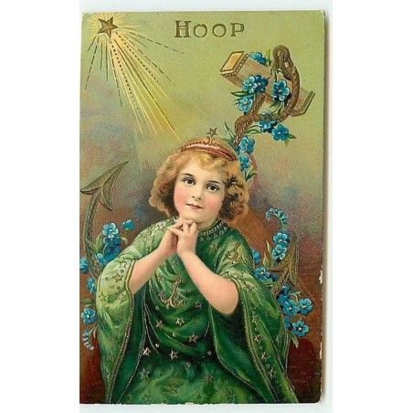 n°12489 - Carte Fantaisie - Hoop - Fillette devant une Ancre