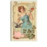 n°9497 - Carte Illustrateur - Art Nouveau - Femme et oiseau
