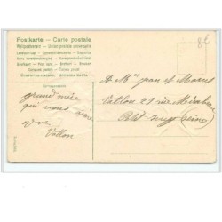 n°95 - Carte Gaufrée - Bonne Année - Enfant déterrant un trèfle à quatre feuille