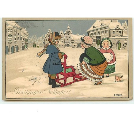 n°9564 - Carte Illustrateur - Pauli Ebner - MM Vienne n°608 - Enfants - cochon