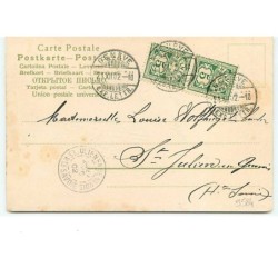 n°9584 - Carte Fantaisie - Joyeux Noël - Mailick - Femme et attelage de cochons