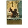 n°9595 - Carte Fantaisie Gaufrée - Heureuse Année - Sonneur devant une Horloge