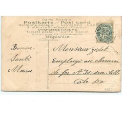n°9595 - Carte Fantaisie Gaufrée - Heureuse Année - Sonneur devant une Horloge