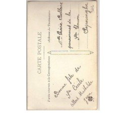 n°9602 - Carte Brodée - Sainte Cécile - Chevalet avec un paysage marin