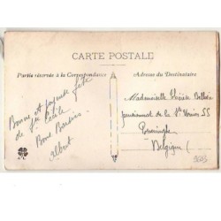 n°9603 - Carte Brodée - Sainte Cécile - Paysage Hivernal - Pensées