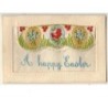 n°9606 - Carte Brodée avec rabat - A Happy Easter - Oeufs de Pâques